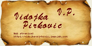Vidojka Pirković vizit kartica